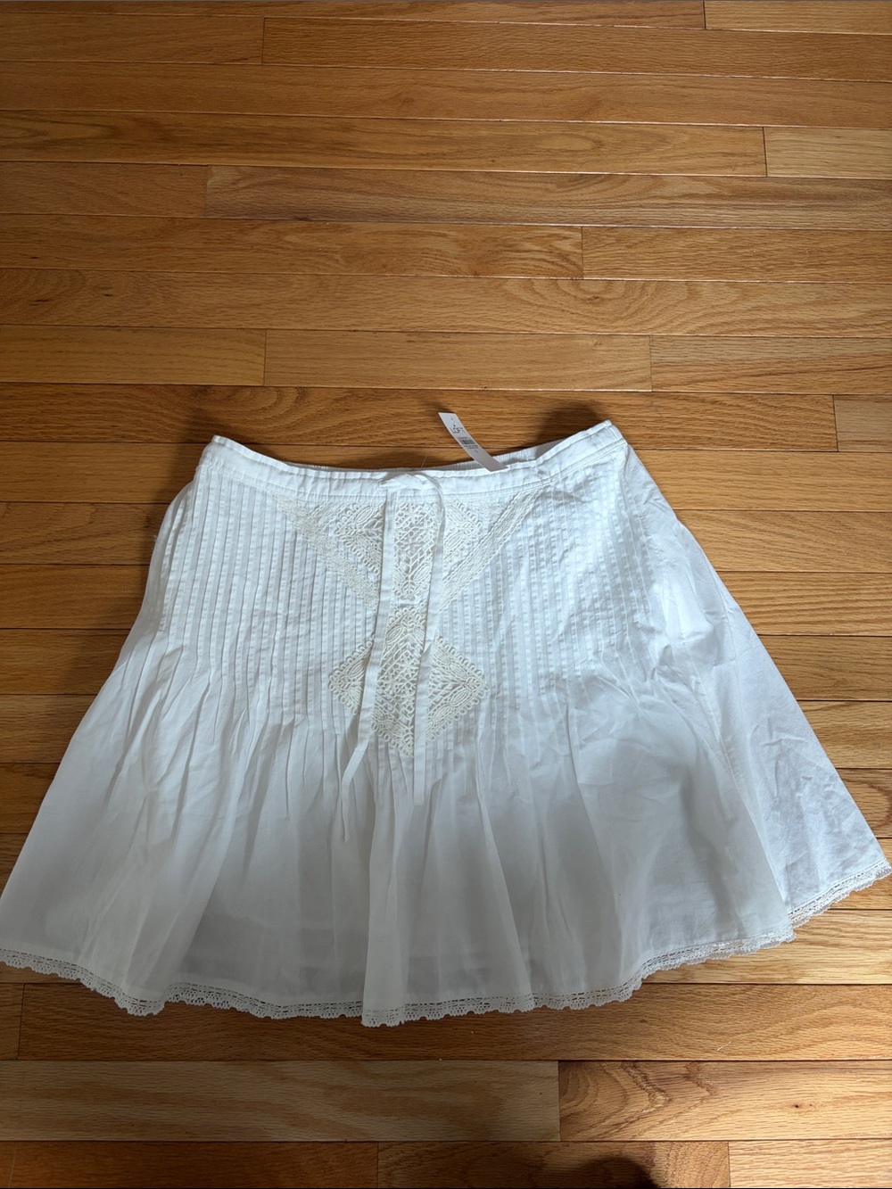 NWT LOFT White Lace-Trim Cotton Skirt - Women